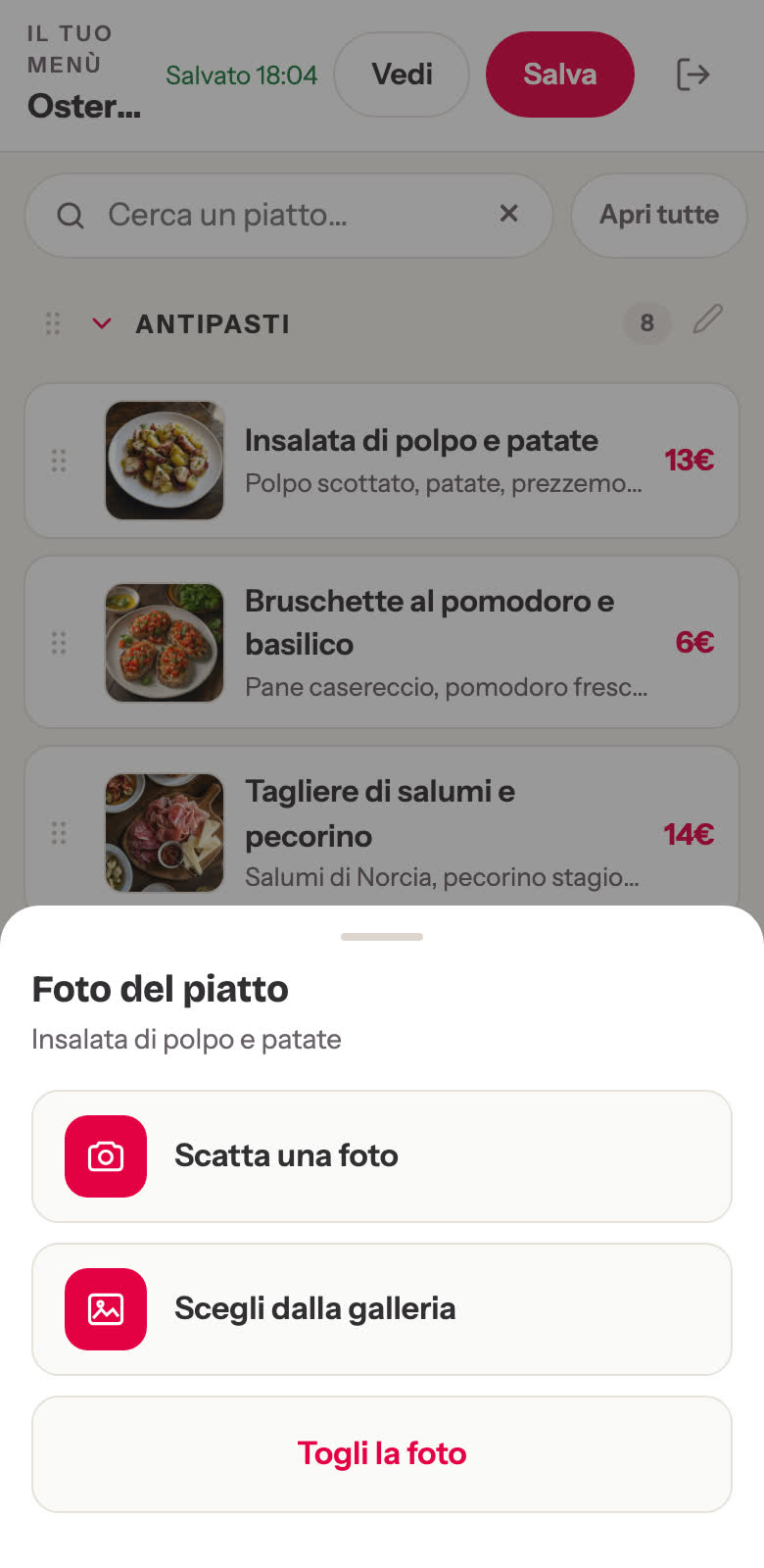 Si apre la fotocamera del telefono